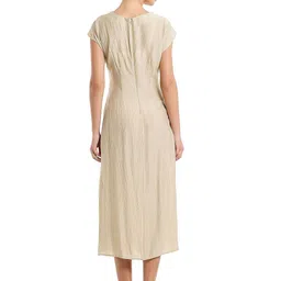 BCBG Self Design Round Neck Sheath Midi Dress image 2
