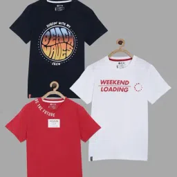 3PIN Kids Multi Cotton Printed T-Shirt Pack Of 3-picture-37