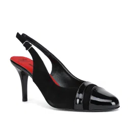 Bata Women's Black Back Strap Stilettos image 1