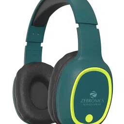 Zebronics Zeb-Thunder Over The Ear Bluetooth Headphone with Mic (Teal Green) image 1