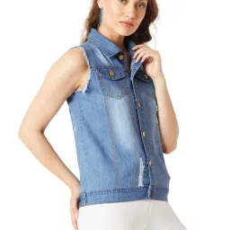 Miss Chase Blue Cotton Jacket image 3