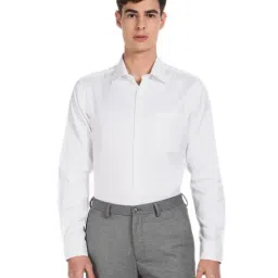 Arrow Men White Cotton Patterned Formal Shirt-picture-13