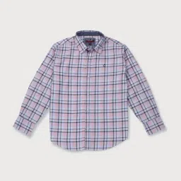 Gini & Jony Kids Pink& Blue Cotton Chequered Full Sleeves Shirt-picture-32