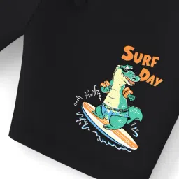 Nauti Nati Boys Black Graphic Print Shorts-image-21