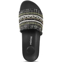 Mochi Women's Black Casual Sandals image 3