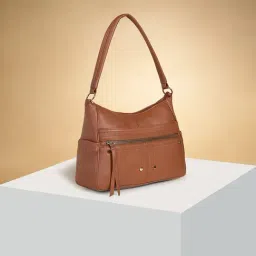 Forever Glam by Pantaloons Tan Solid Medium Shoulder Handbag-picture-28