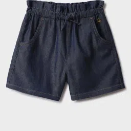 United Colors of Benetton Girls Blue Solid Shorts-picture-27