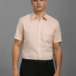 Louis Philippe Beige Cotton Regular Fit Printed Shirt-picture-23
