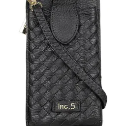 Inc.5 Black Woven Medium Cross Body Bag image 2