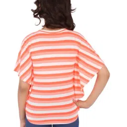 Cutecumber Kids Orange Striped Top image 2