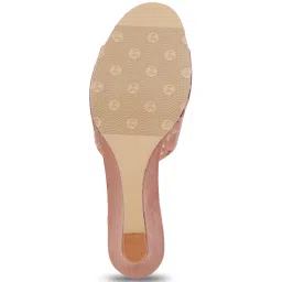 Mochi Women's Peach Casual Wedges image 4