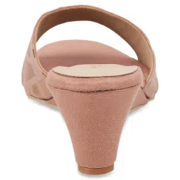 Mochi Women's Peach Casual Wedges image 5