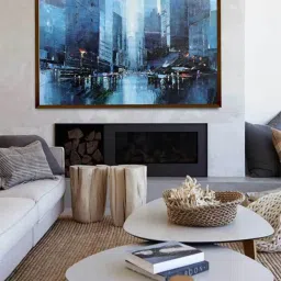 The Art House Abstract Multicolor Canvas Wall Painting image 1