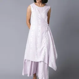 W Purple Floral Print Jumpsuit image 1