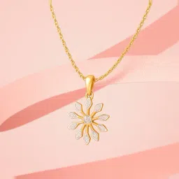 Mia by Tanishq 9k (375) Diamond Yellow Gold Pendant for Women-picture-26