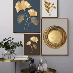 The Art House Abstract Multicolor Canvas Wall Painting - Set of 4 image 1