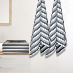 Athom Living 5-Pcs Grey Striped 210 GSM Bath Towel-picture-15