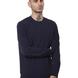 Jack & Jones Navy Self Design Sweatshirt image 1