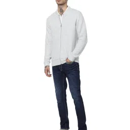 Jack & Jones Light Grey Melange Slub Sweatshirt image 5