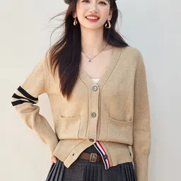 JC Collection Women V-Neck Cardigan Sweater-image-64
