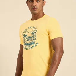 Being Human Round Neck Printed Pure Cotton T-shirt image 2