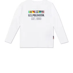 U.S. Polo Assn. Kids White Logo Print T-Shirt image 1