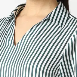 Van Heusen White Polyester Striped Top image 5