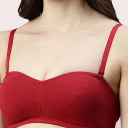 Enamor Red Non-Wired Non-Padded Convertible Bra image 5