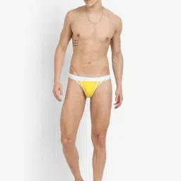 La Intimo Yellow Blended Relaxed Fit Solid Jockstraps image 5