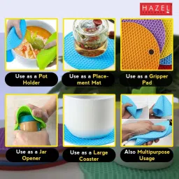 HAZEL Multicolor Silicon Hot Mat - Set of 3 image 3