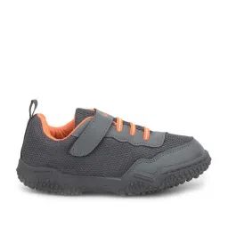 Lucy & Luke By Liberty Kids Grey & Orange Velcro Shoes image 1