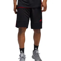 Adidas TMS REV SHORT Black Regular Fit Self Pattern Sports Shorts image 1