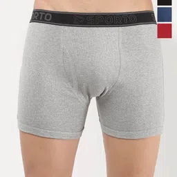Sporto by Macho Men Pack Of 4 Mid Rise Cotton Short Trunks-picture-51
