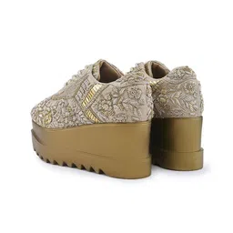 Anaar Women Woven Design High-Top Sneakers image 2