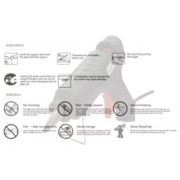 Fadman 40 W Glue Gun with 3 Sticks Standard Temperature Black 11 mm Stick Dia., TRIGGER-RED-BLACK40WATTGUN3STICK image 4