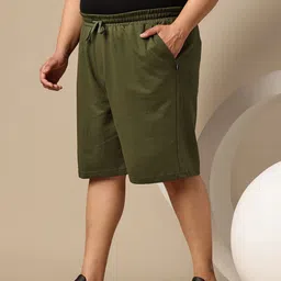 Sztori Plus Size Men Mid-Rise Pure Cotton Regular Fit Shorts image 3