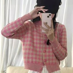 StyleCast Women Checked Crop Cardigan-picture-24