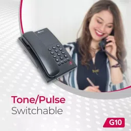 Beetel Landline Phone with Answering Machine Corded Black, G10 image 3