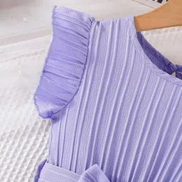 Sangria Self Design Round Neck Fit & Flare Knee Length Dresses image 4