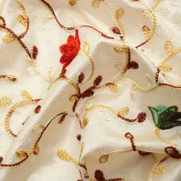 SERONA FABRICS Floral Embroidered Mysore Silk Saree image 5