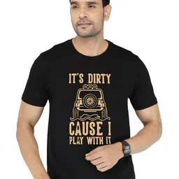 NOBLE HUSTLE Men Typography Printed Round Neck Cotton T-shirt-picture-18