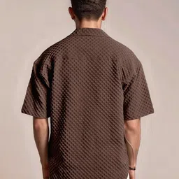 Anouk Rustic Men Textured Spread Collar Casual Shirt image 3