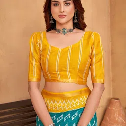 Munir Zari Pure Cotton Ikat Saree image 4