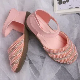 Mine Sole Stone & Pearl Detailed EmbellishedSandals - Baby Pink-picture-24