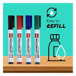 Cello Whitemate Markers Pack of 4 - Multicolour image 2