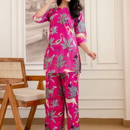 ME & MY Printed Pure Cotton Tunic With Palazzo Co-Ords-picture-33