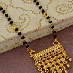 MEMOIR Gold-Plated Artificial Beads Mangalsutra image 1