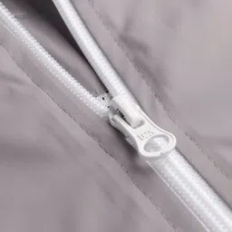 Pine Active Woven Athleisure Full Sleeves Solid Color Hooded Windbreaker Jacket - Grey image 4