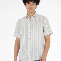 glitchez Striped Spread Collar Relaxed Fit Casual Shirt-picture-55