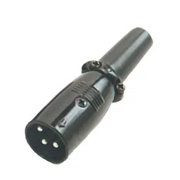 MX 3 Pin MIC Male Plug Connector XLR with Black Coating (MX-1014) image 1